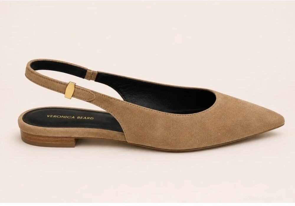 Veronica Beard Shina Slingback Pointed Toe Flat NWOB - Picture 2 of 15